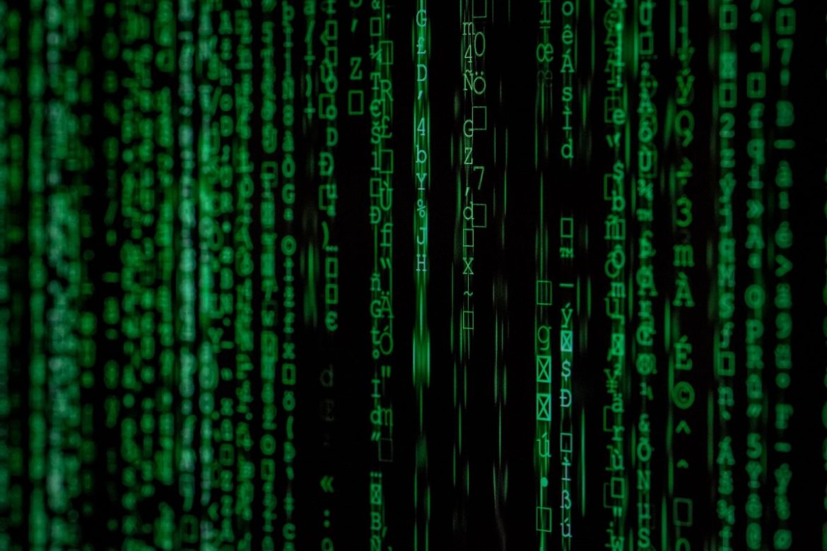 Matrix-style "cyberspace text".