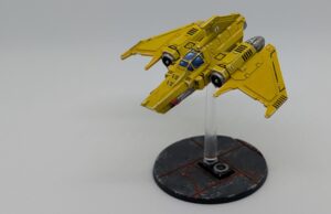 The finished model. This has highlights and more details picked out in gunmetal and red.