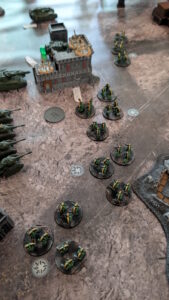 The Saturnine assault cadre teleports into the field.